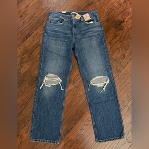 NWT Levi’s Old Pro Straight Jeans Size 31 Medium Wash Mid Rise Distressed